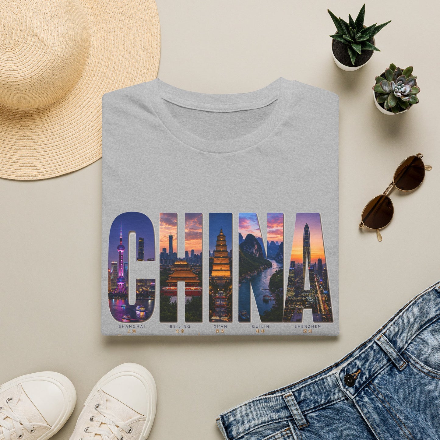 China Skyline T-Shirt — Travel Cityscape Tee