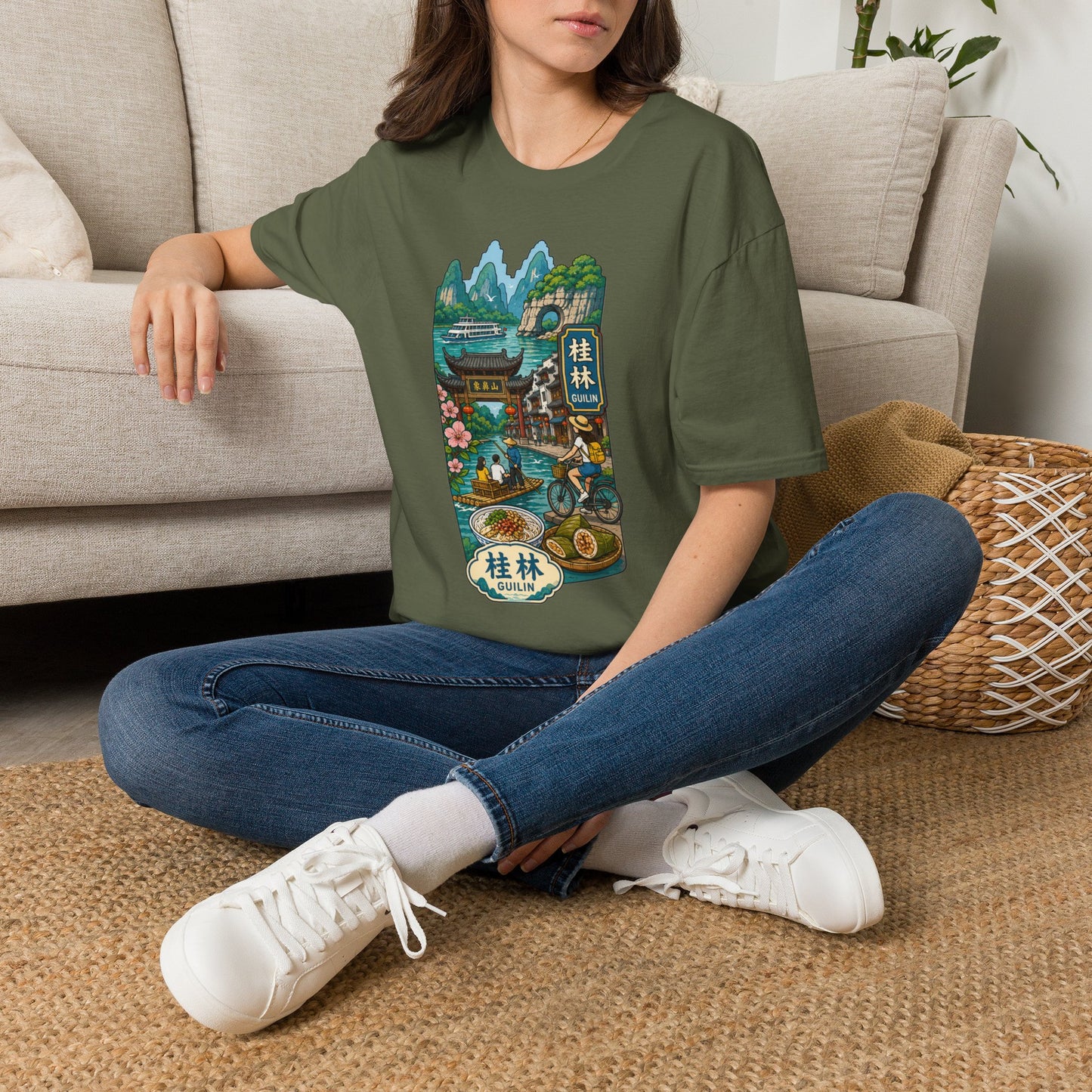 Guilin Scenic T-Shirt — Chinese Landscape Travel Art Tee