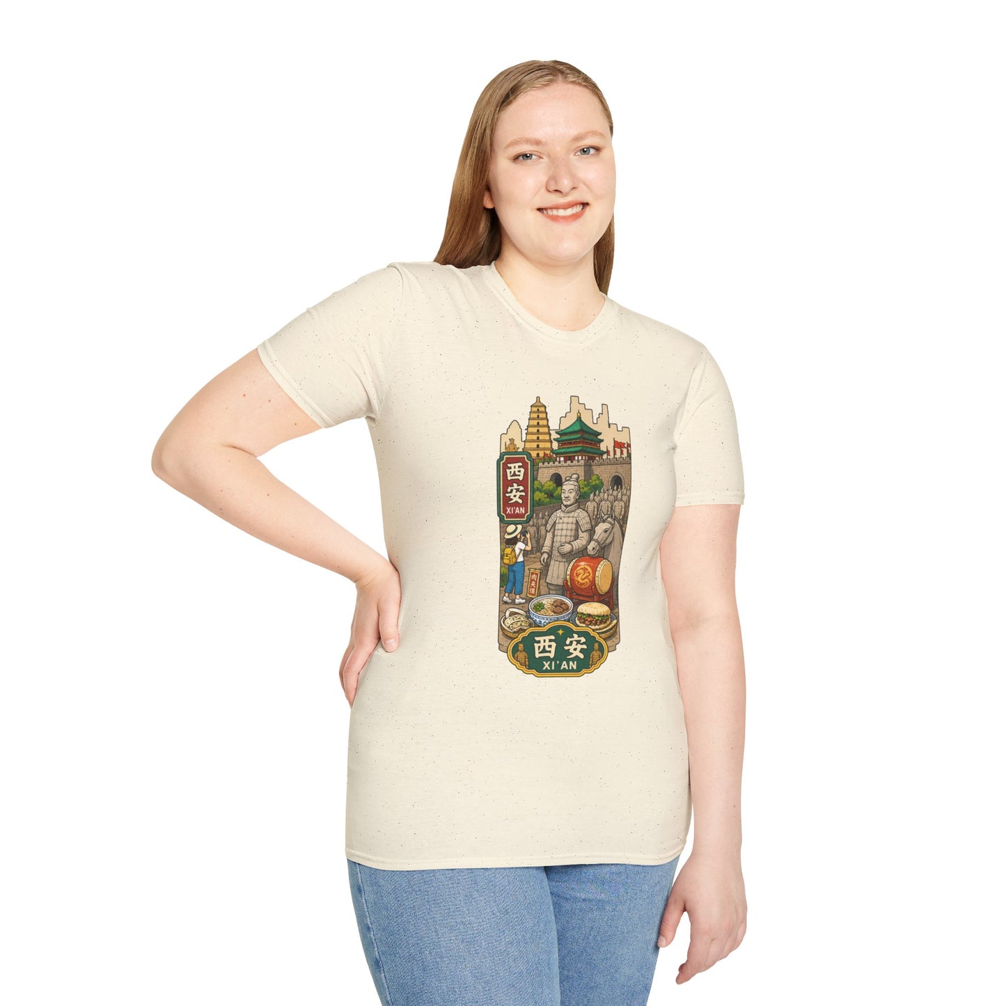 Xi'an Travel T-Shirt — Terracotta Warriors & Pagoda China Souvenir Tee