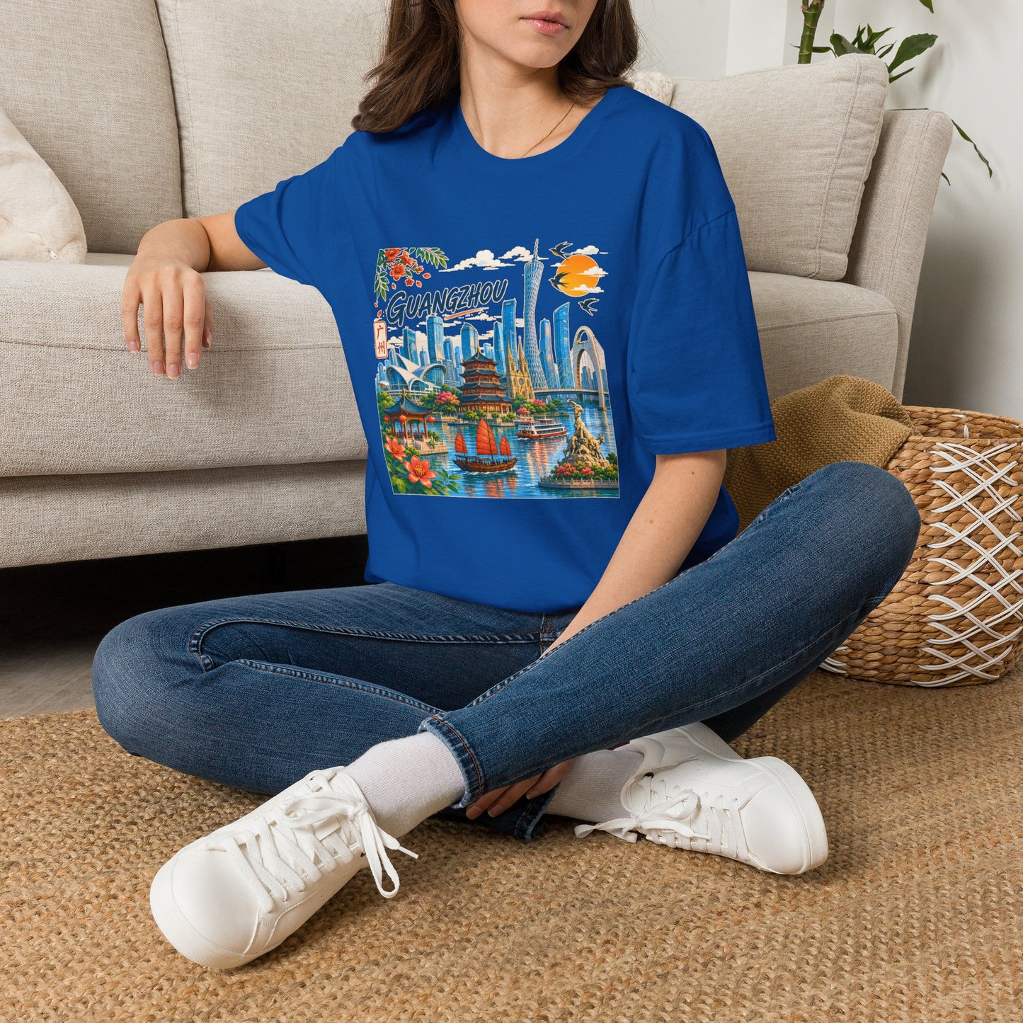 Guangzhou Cityscape T‑Shirt — Vintage Skyline Travel Tee