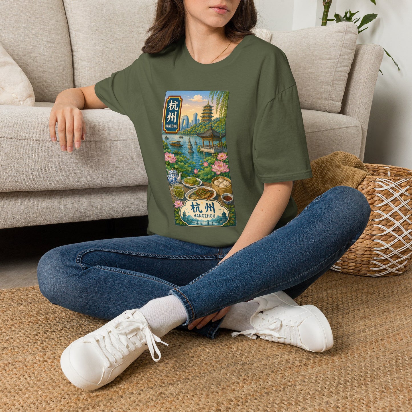 Hangzhou Scenic T-Shirt — West Lake Vintage Travel Tee (杭州)
