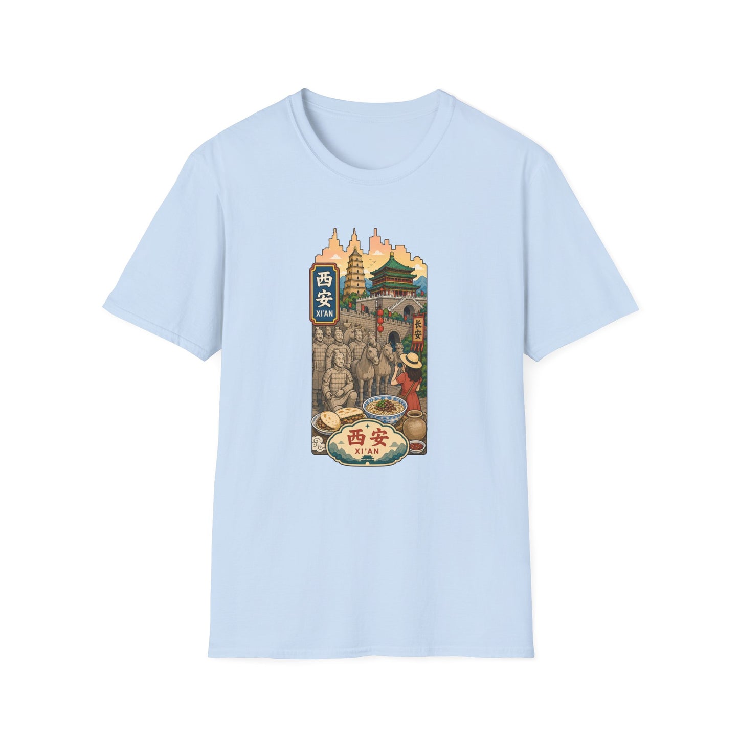 Xi'an Travel T‑Shirt — Vintage China Cityscape Graphic