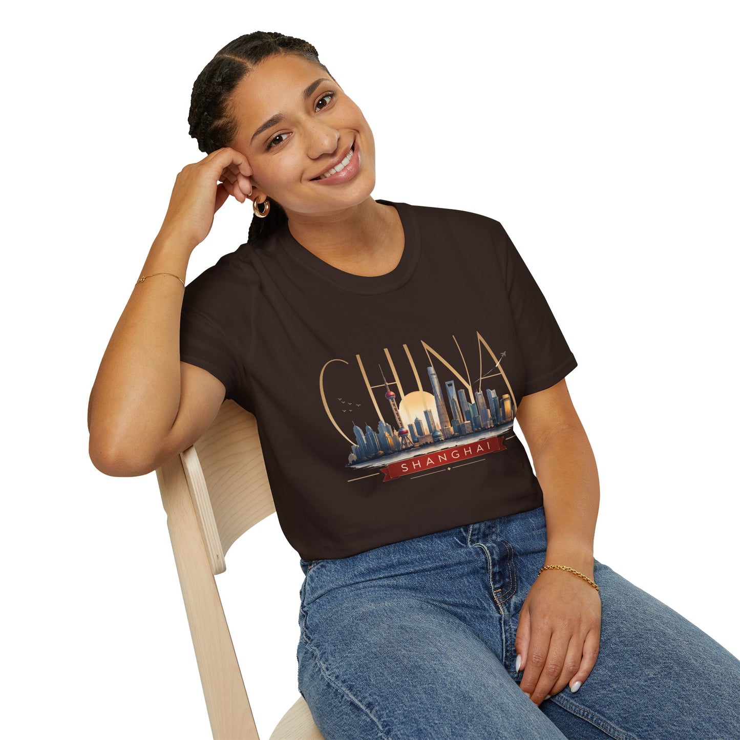 China Skyline T‑Shirt — Shanghai Cityscape Graphic Tee