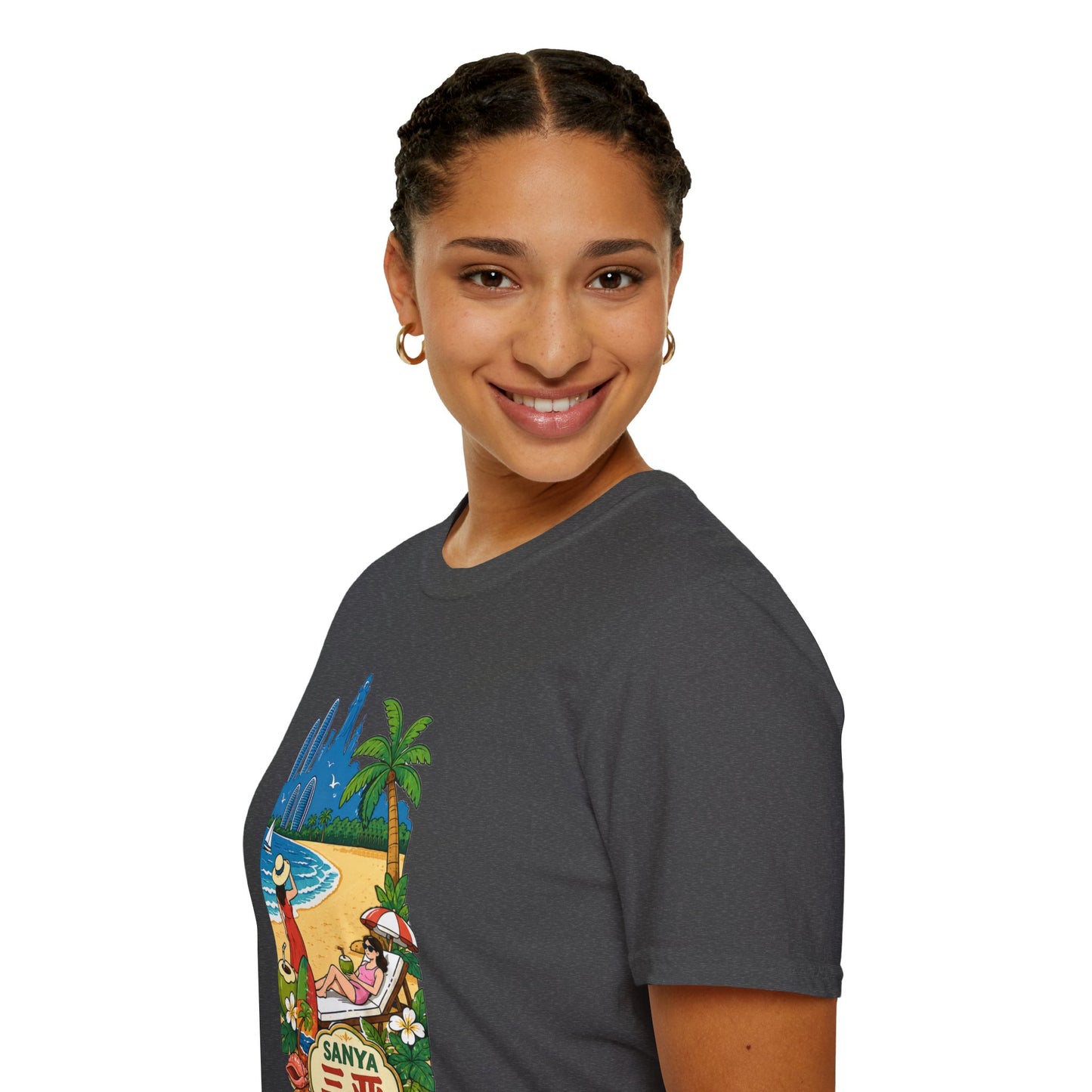 Beach Resort Graphic T-Shirt — Sanya Tropical Vacation Design