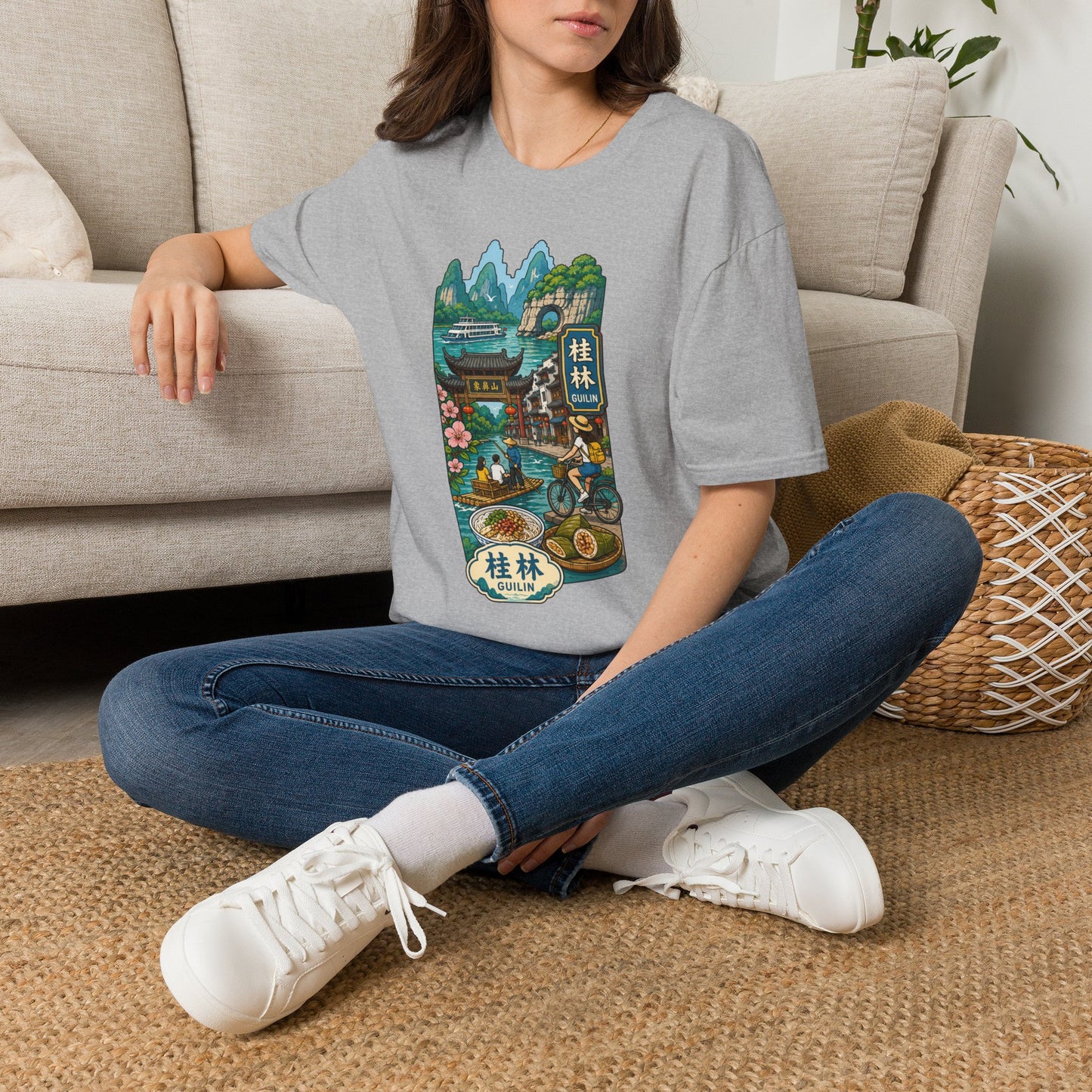 Guilin Scenic T-Shirt — Chinese Landscape Travel Art Tee