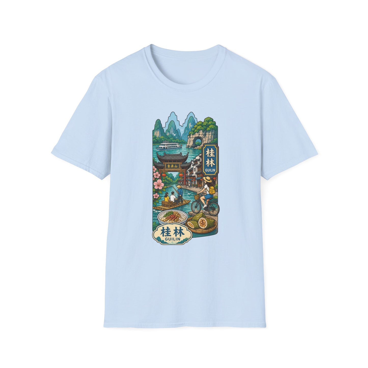 Guilin Scenic T-Shirt — Chinese Landscape Travel Art Tee