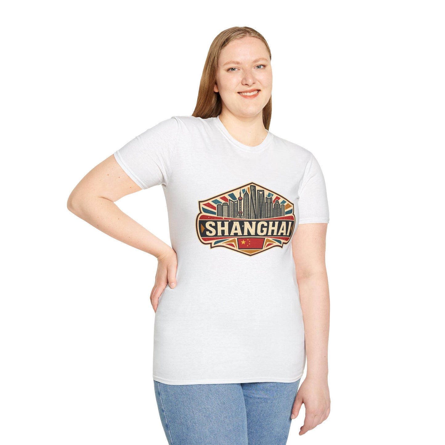 Shanghai Skyline Vintage T‑Shirt