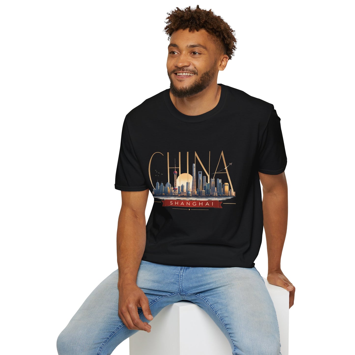 China Skyline T‑Shirt — Shanghai Cityscape Graphic Tee