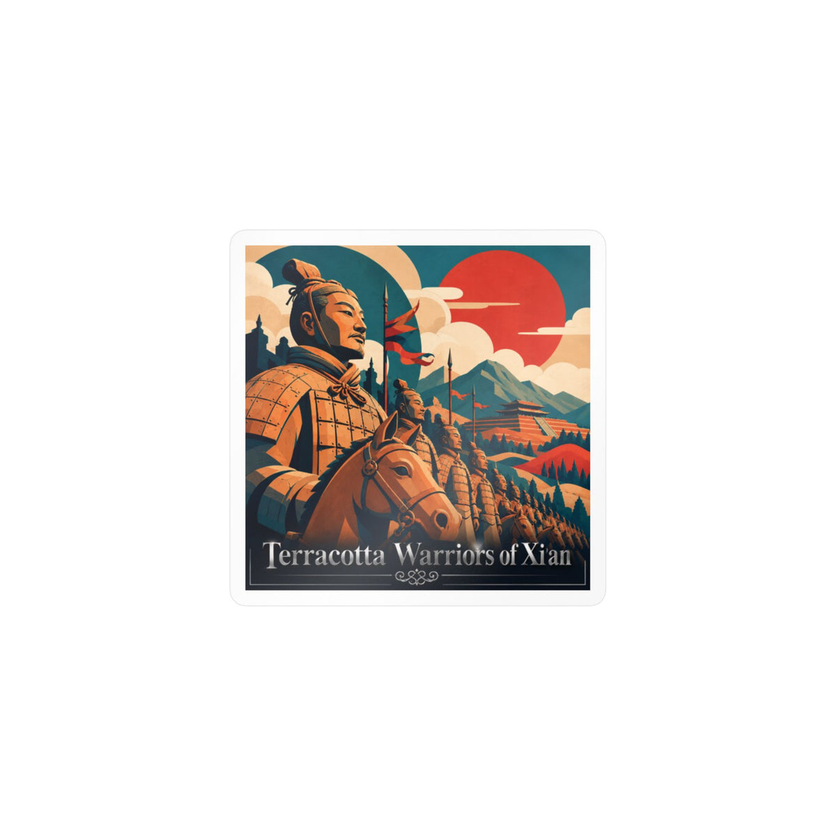 Terracotta Warriors of Xi'an Vinyl Decal — Historical Travel Sticker