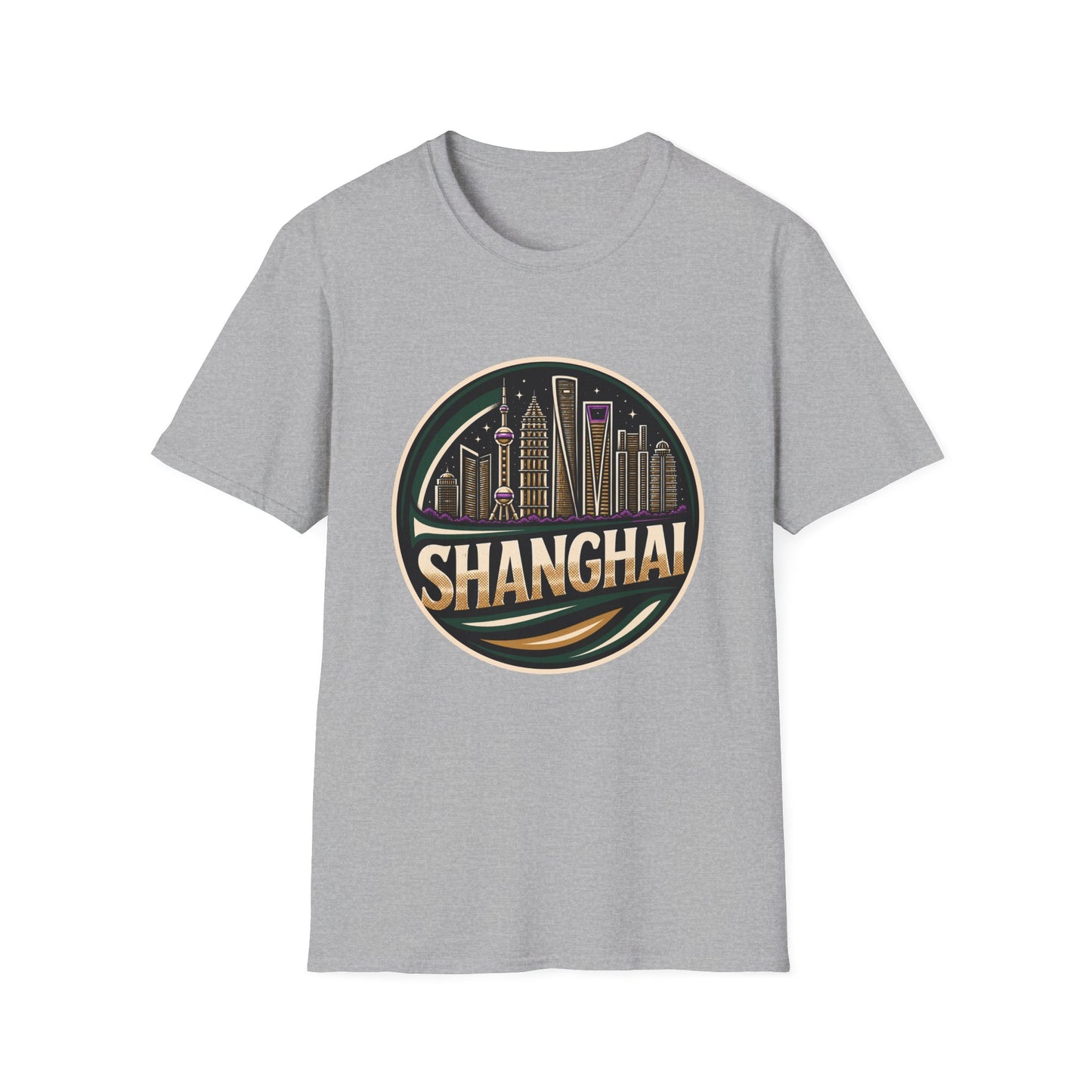 Shanghai Skyline T-Shirt — Retro Cityscape Tee