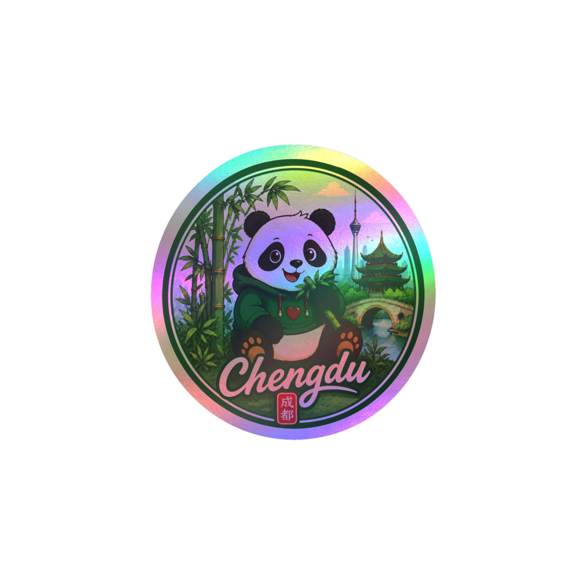 Chengdu Panda Kiss-Cut Vinyl Decal