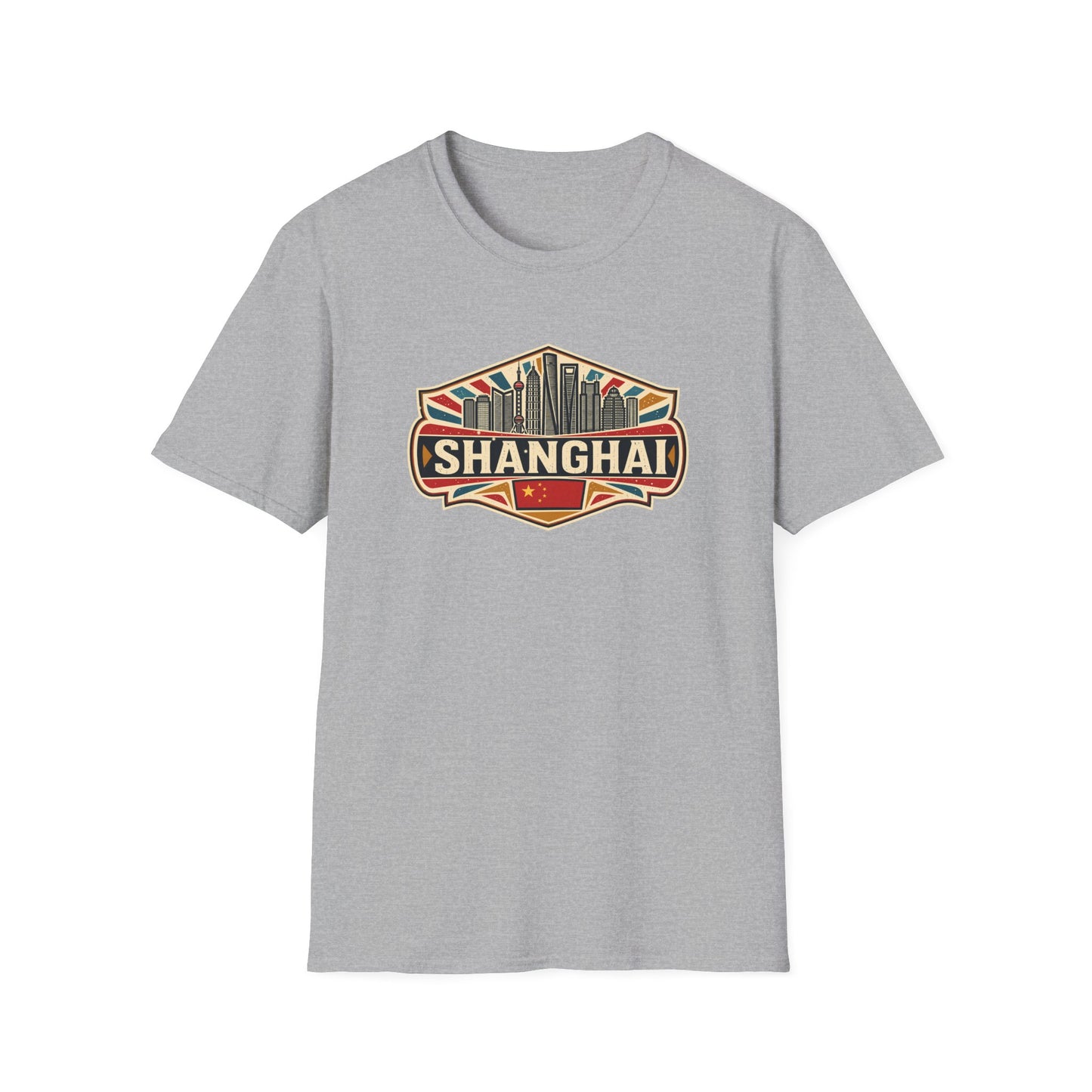 Shanghai Skyline T-Shirt — Vintage City Travel Tee