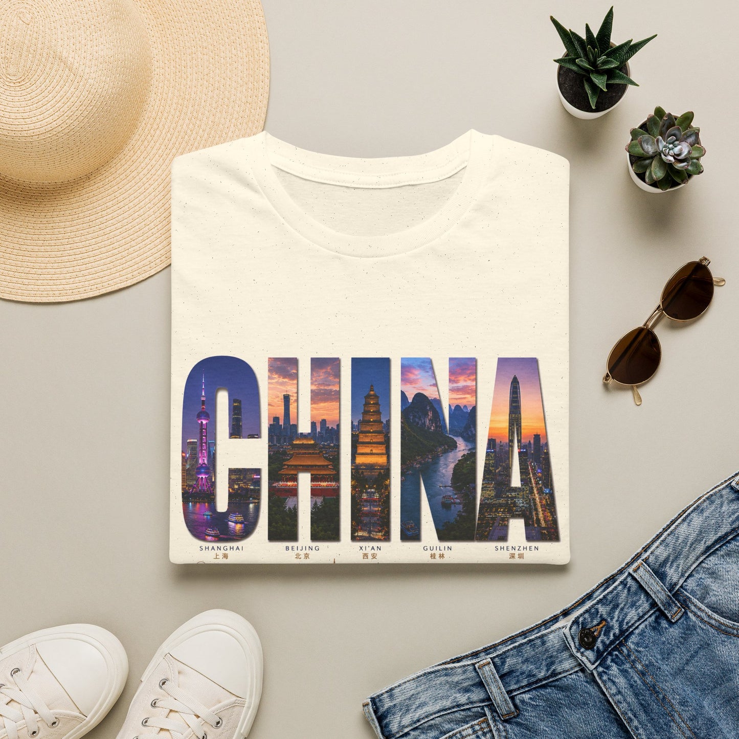 China Skyline T-Shirt — Travel Cityscape Tee