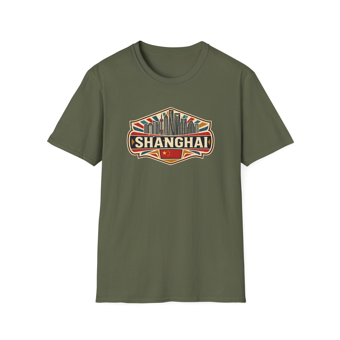 Shanghai Skyline T-Shirt — Vintage City Travel Tee