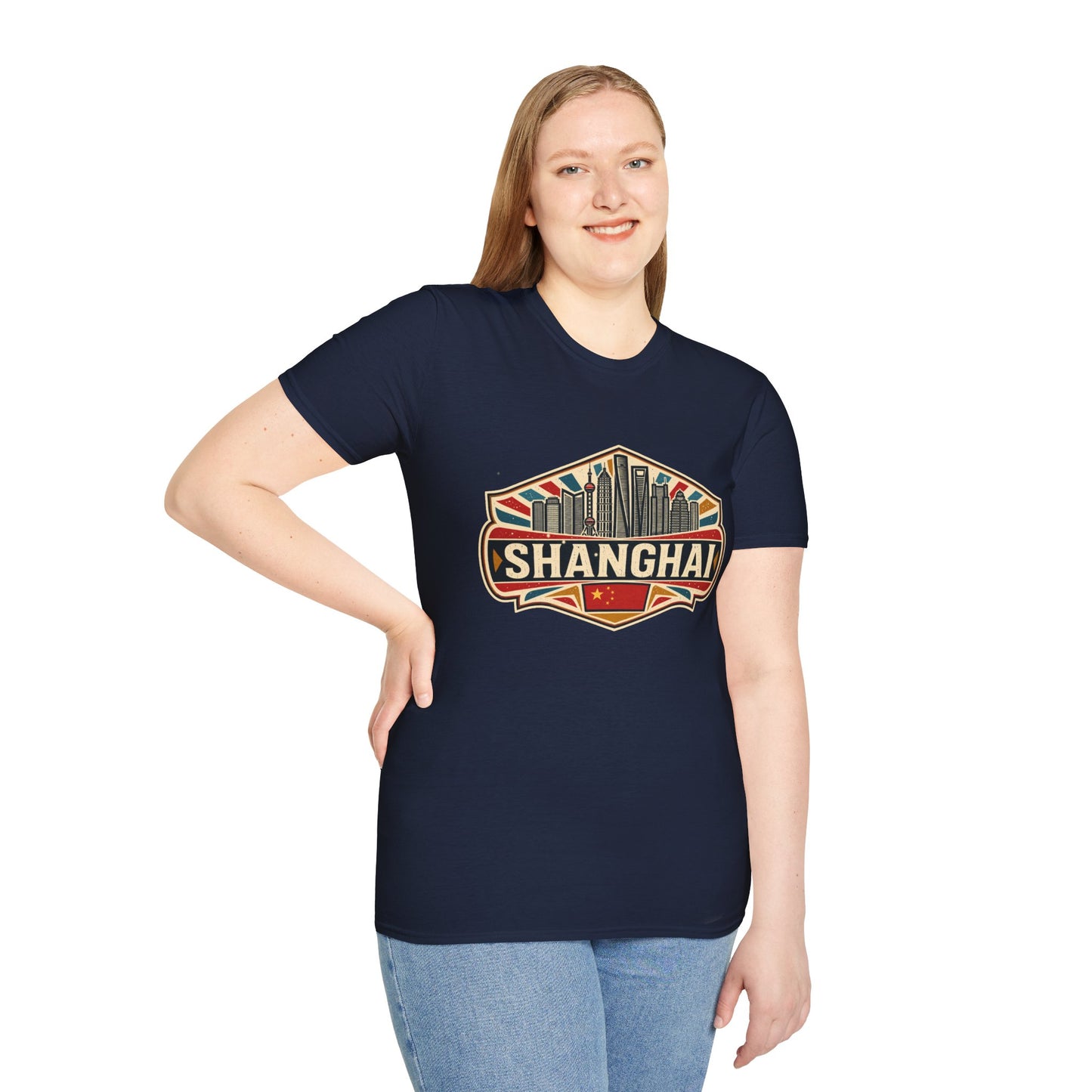 Shanghai Skyline Vintage T‑Shirt
