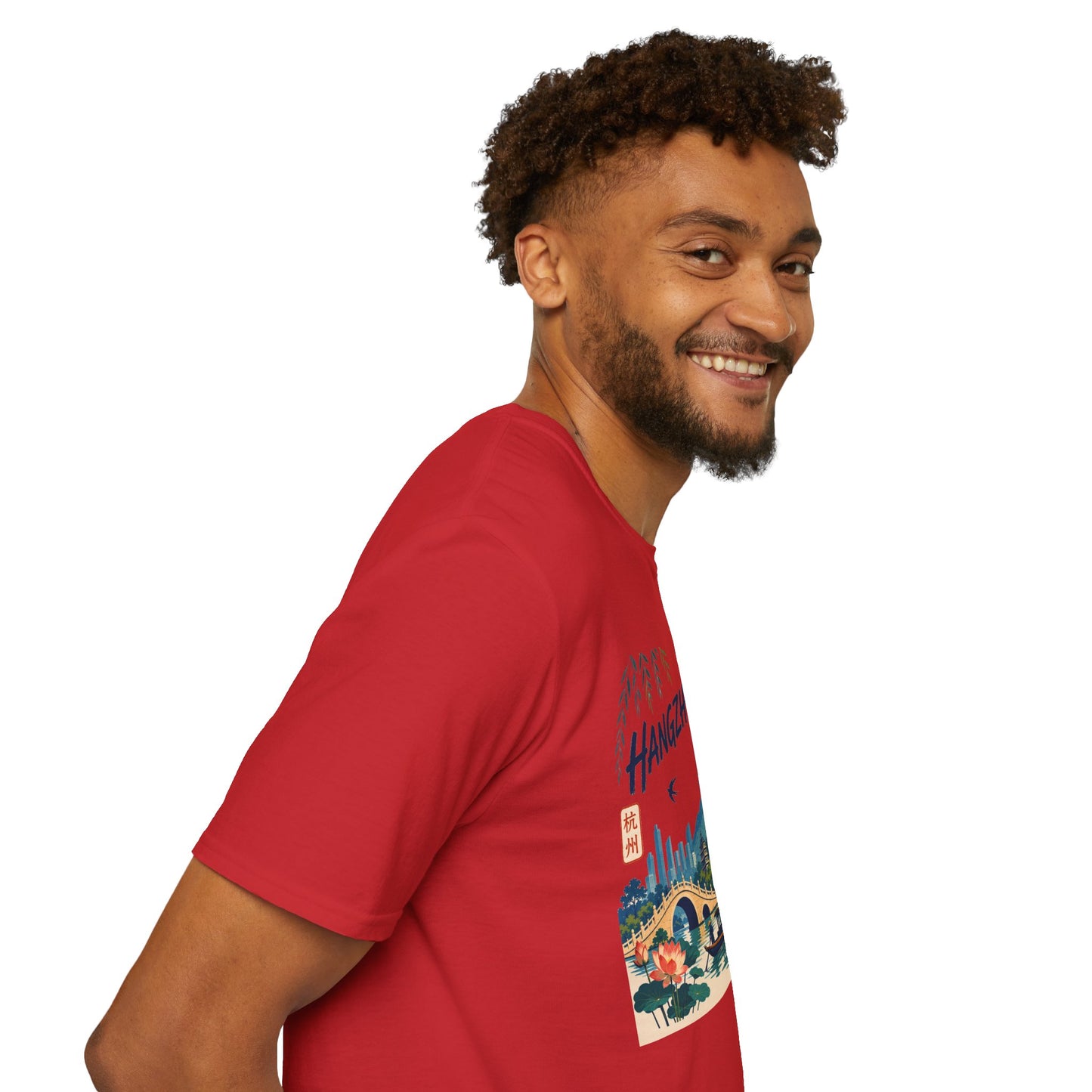 Hangzhou Travel Tee — Scenic Pagoda, Skyline & Sunset Graphic T-Shirt