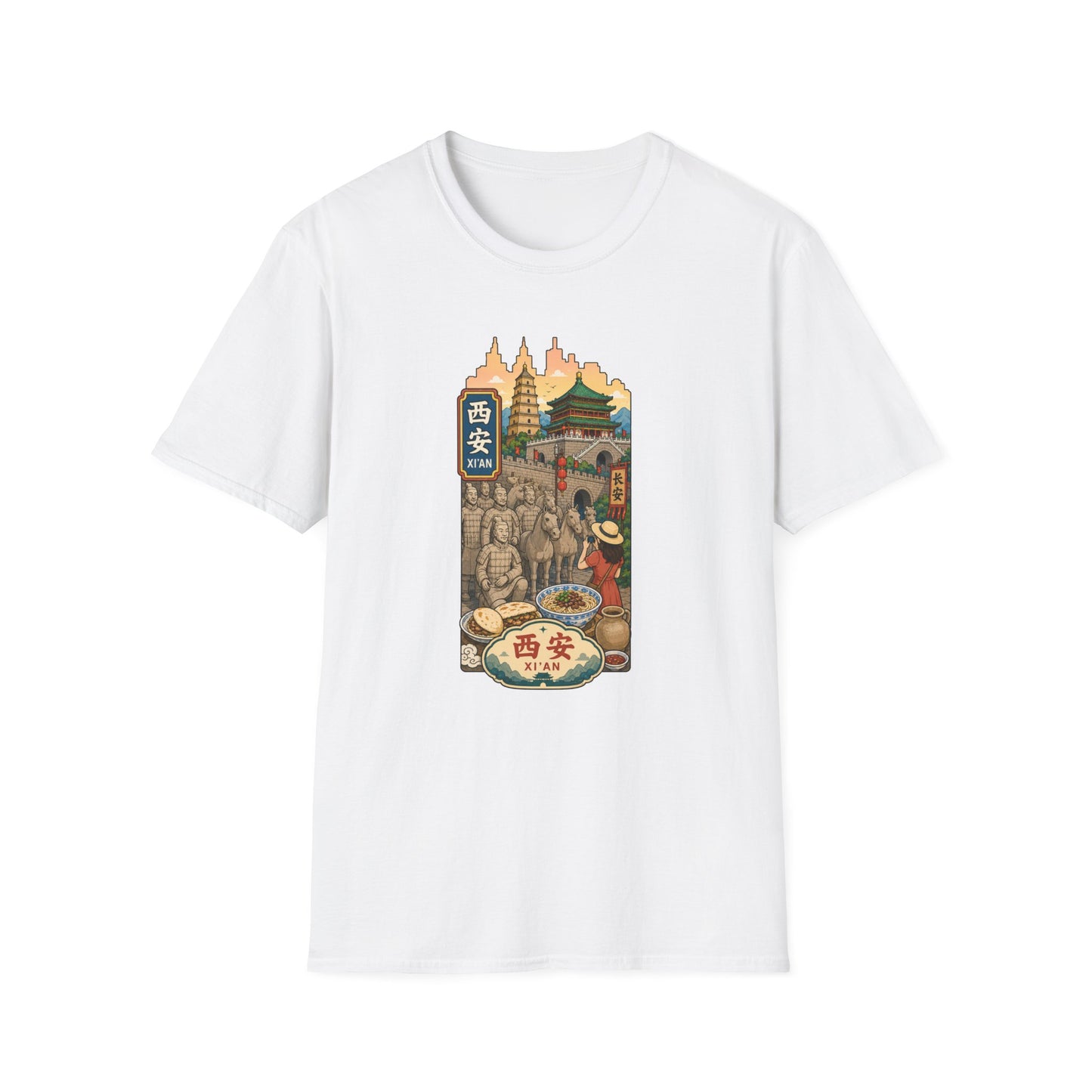 Xi'an Travel T‑Shirt — Vintage China Cityscape Graphic