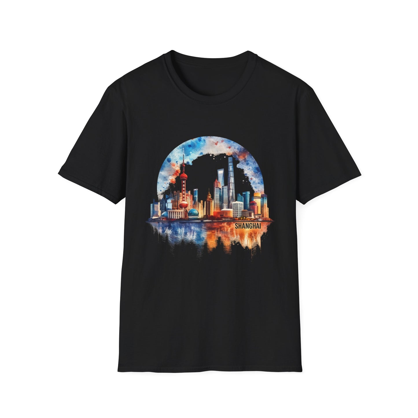 Cityscape Watercolor T-Shirt — Skyline Art Tee