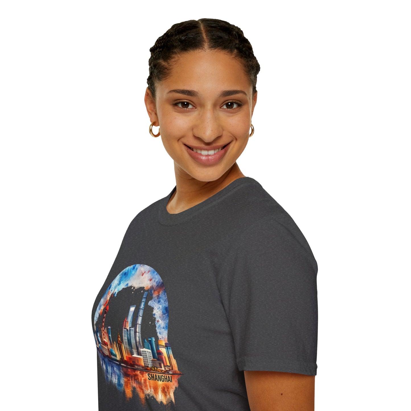 Cityscape Watercolor T-Shirt — Skyline Art Tee