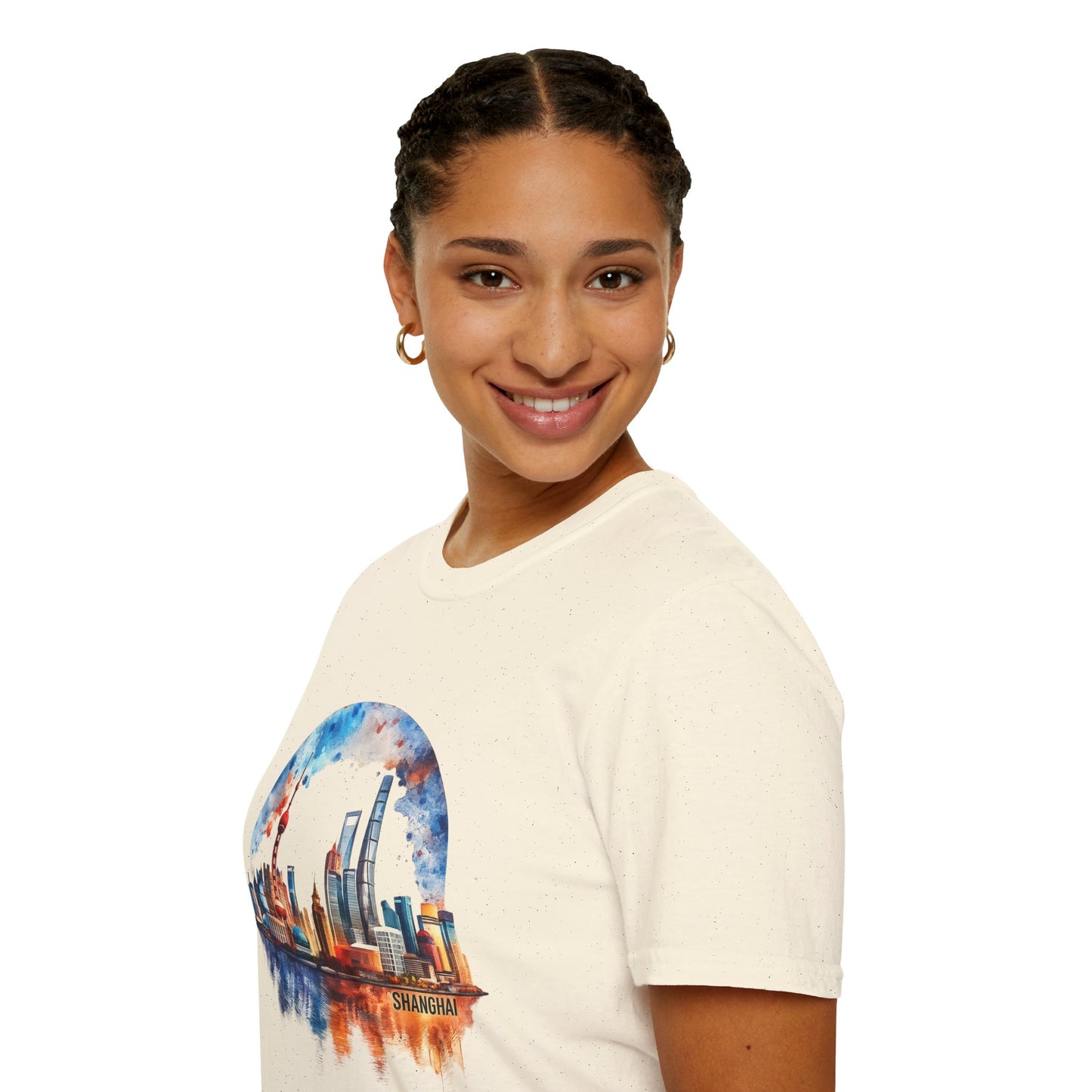 Cityscape Watercolor T-Shirt — Skyline Art Tee