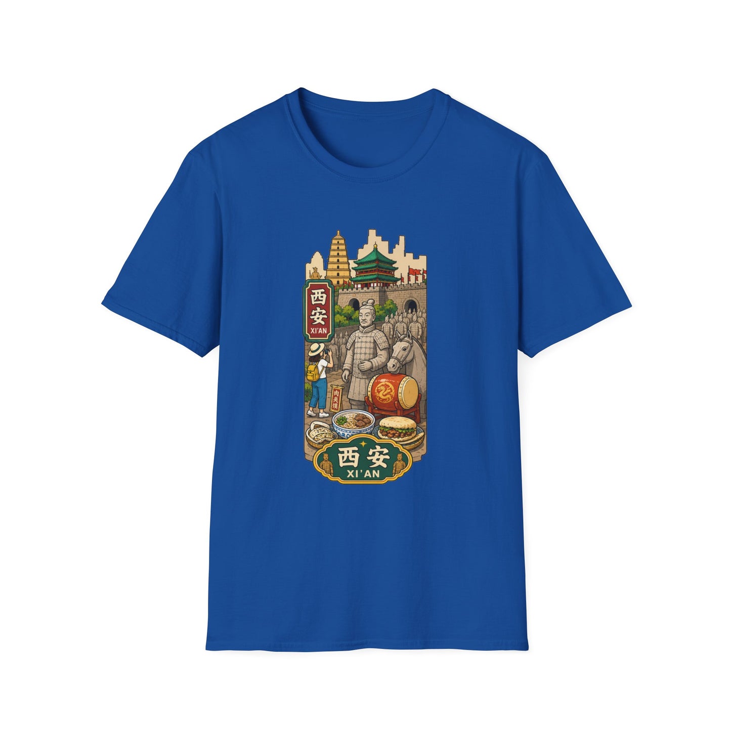 Xi'an Travel T-Shirt — Terracotta Warriors & Pagoda China Souvenir Tee
