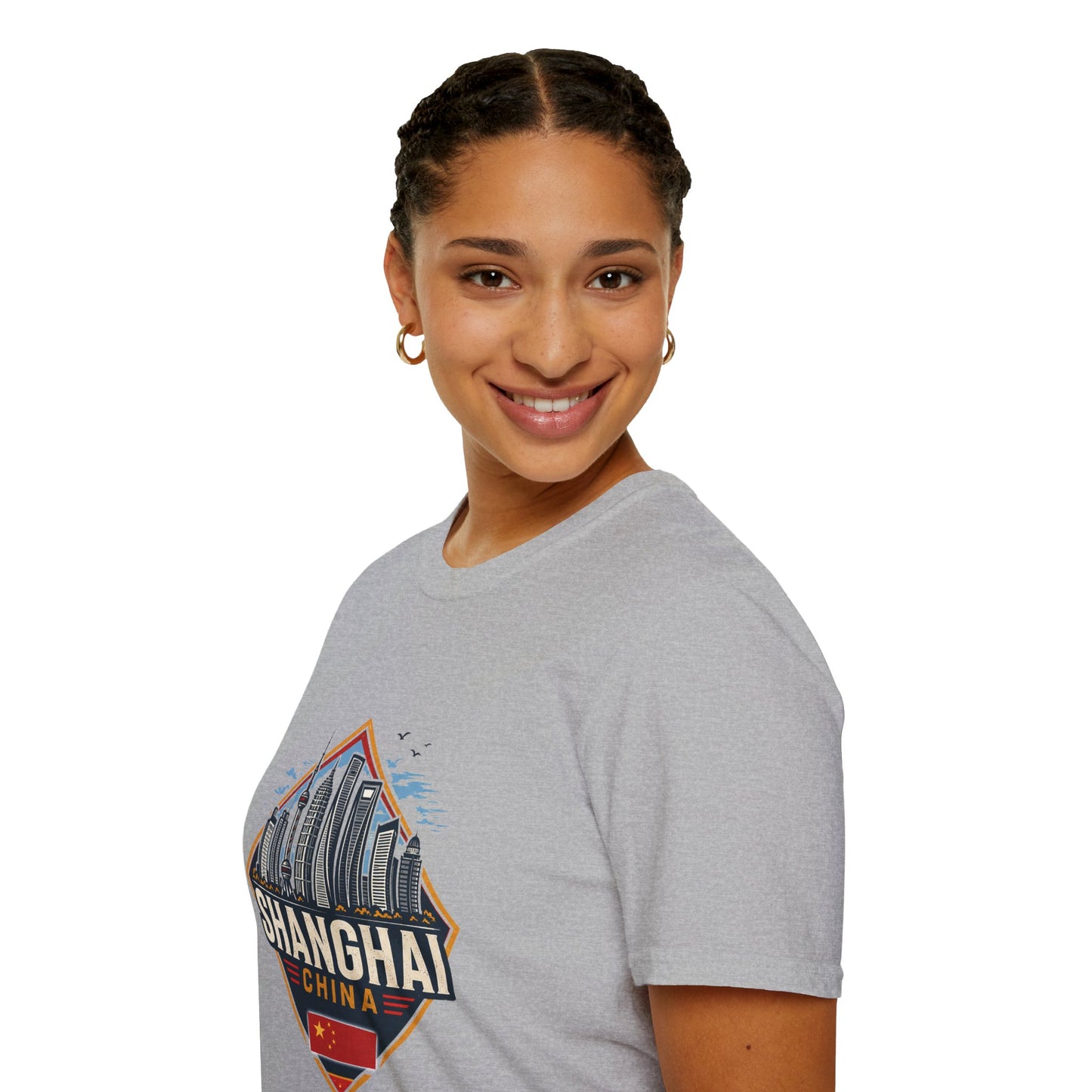 Shanghai Skyline T-Shirt — Retro Cityscape Travel Tee (Shanghai, China)