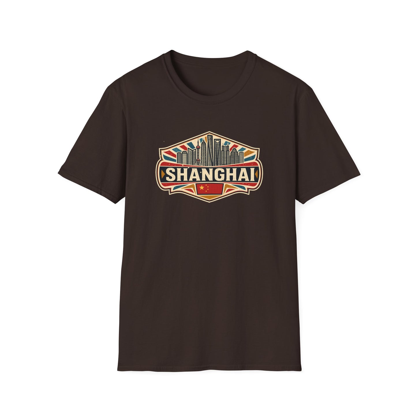 Shanghai Skyline T-Shirt — Vintage City Travel Tee