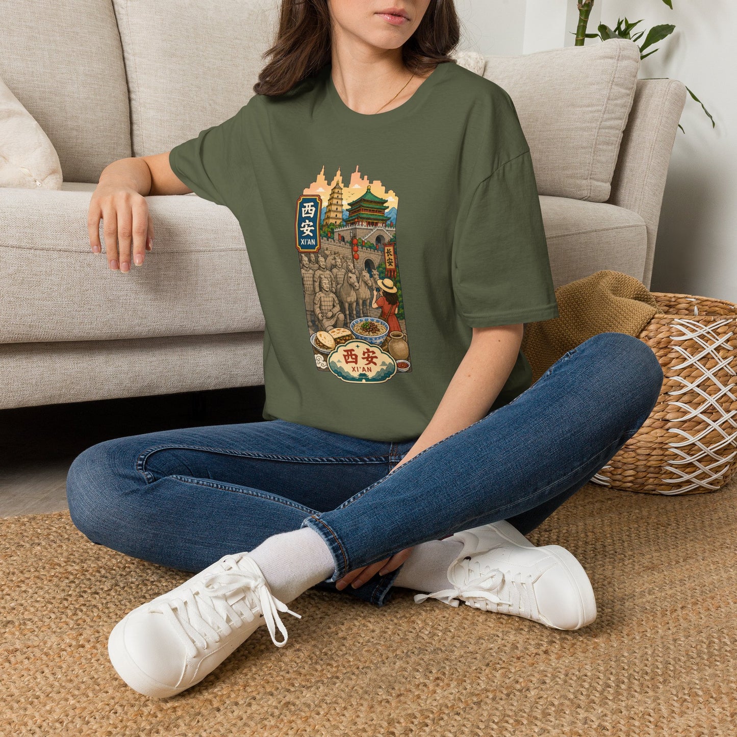 Xi'an Travel T‑Shirt — Vintage China Cityscape Graphic