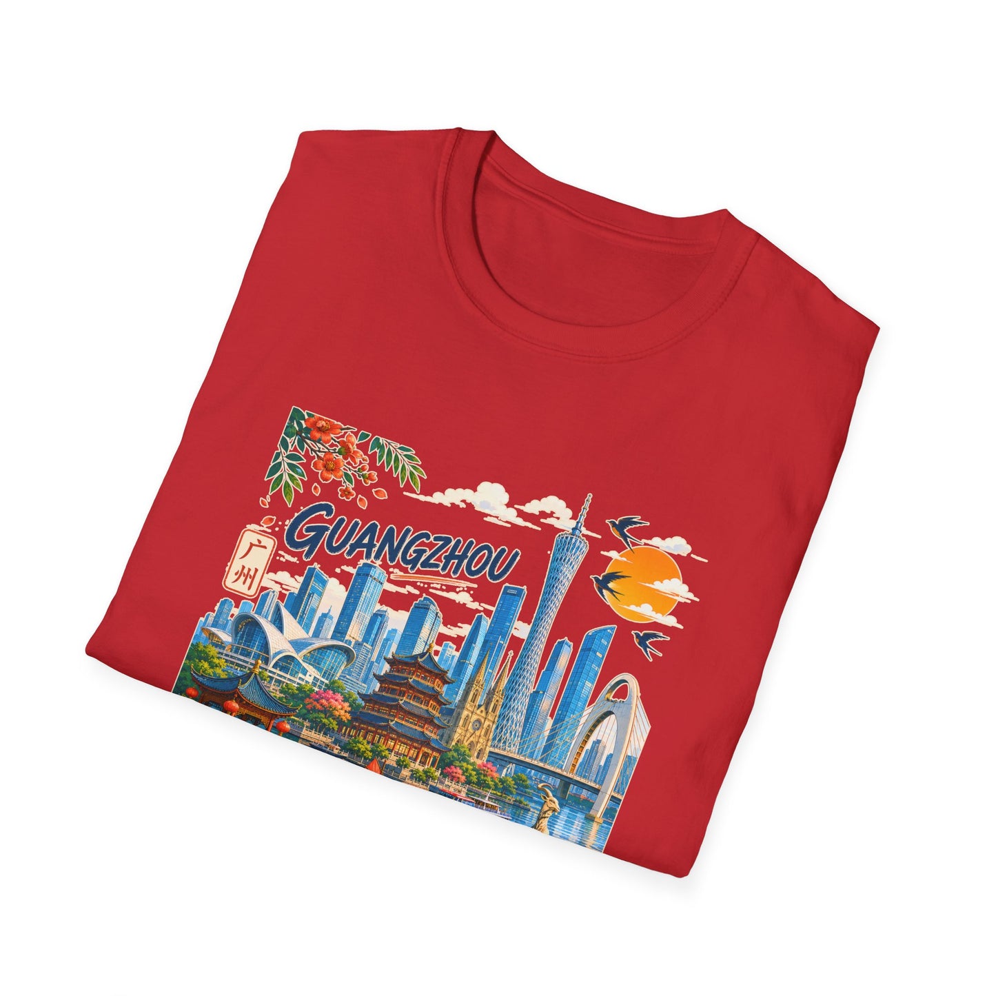 Guangzhou Cityscape T‑Shirt — Vintage Skyline Travel Tee