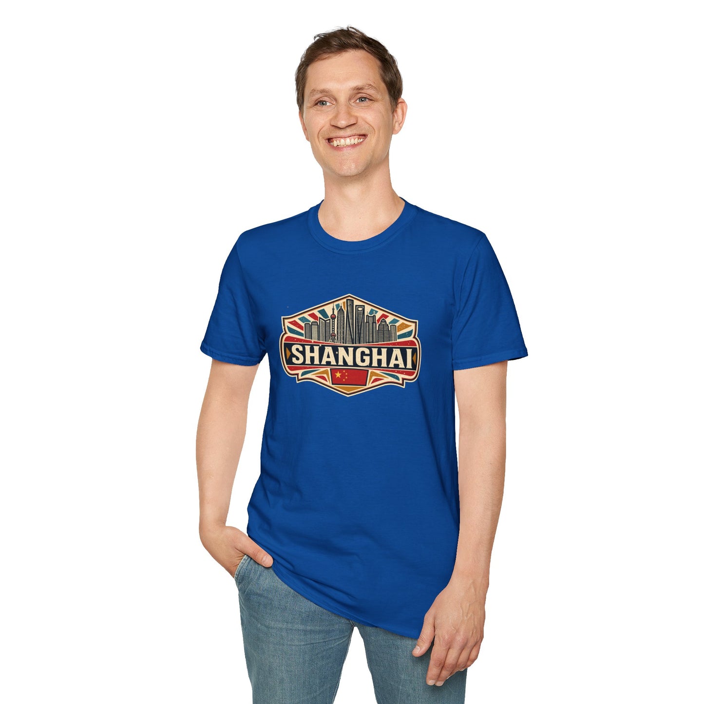 Shanghai Skyline T-Shirt — Vintage City Travel Tee