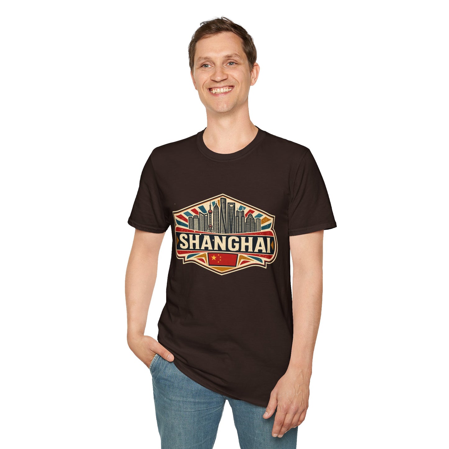 Shanghai Skyline Vintage T‑Shirt