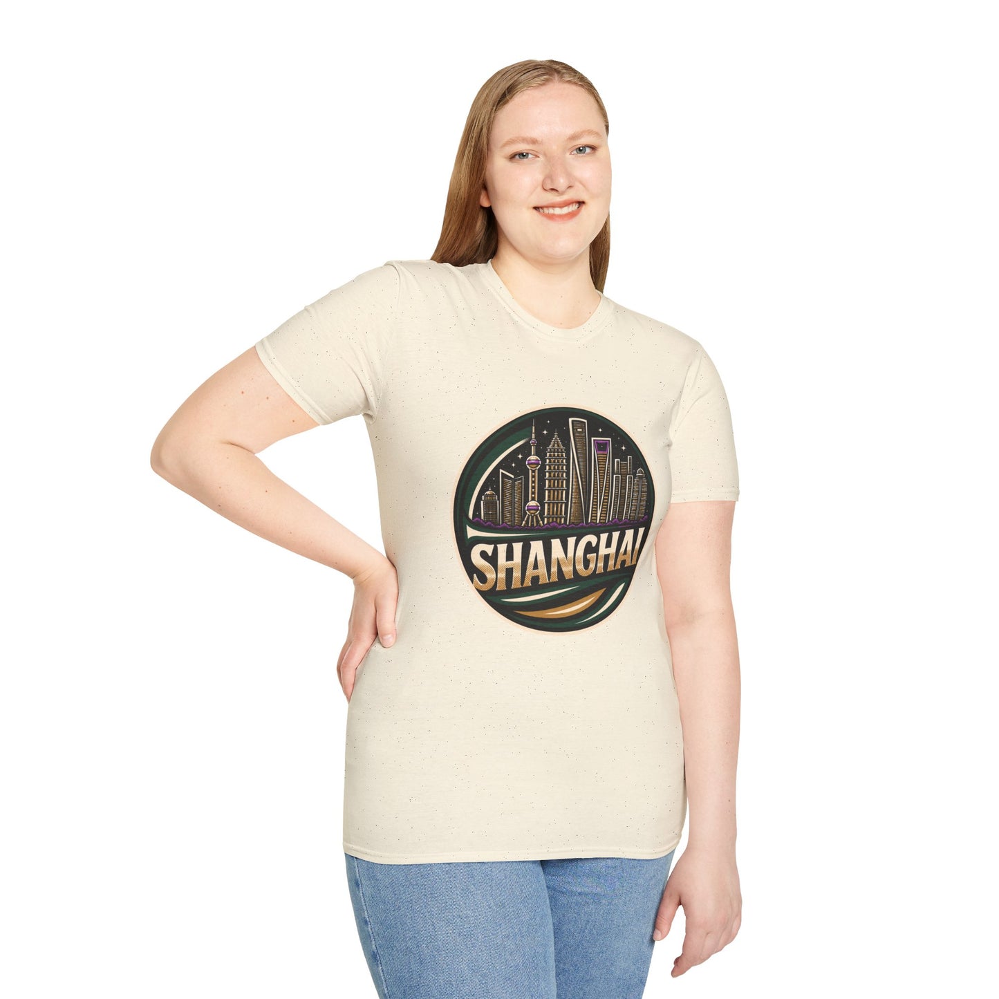 Shanghai Skyline T-Shirt — Retro Cityscape Tee