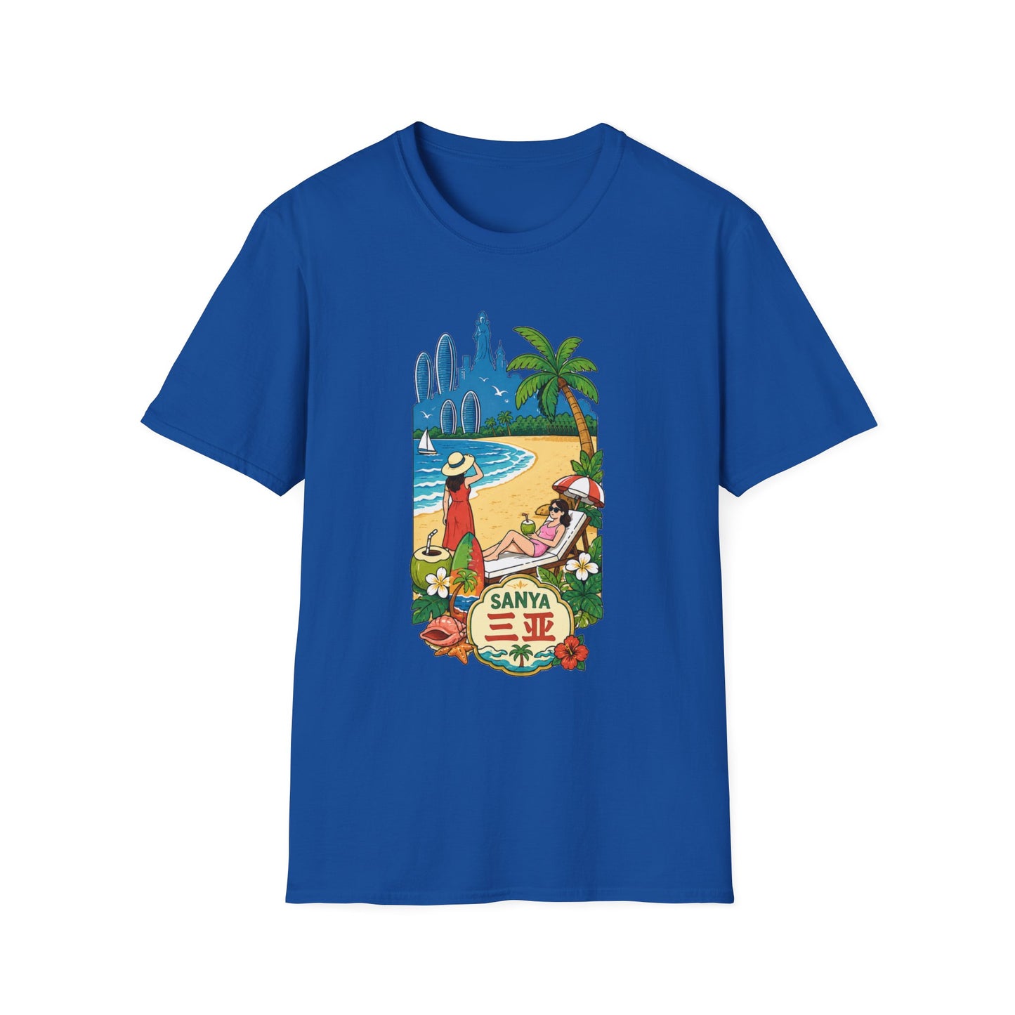 Beach Resort Graphic T-Shirt — Sanya Tropical Vacation Design