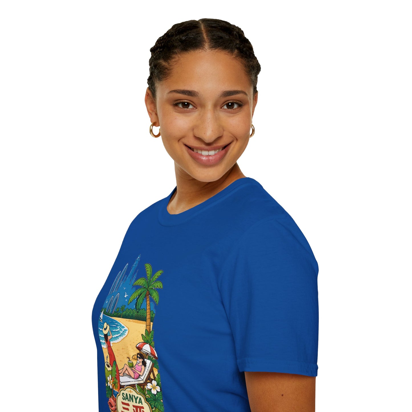 Beach Resort Graphic T-Shirt — Sanya Tropical Vacation Design