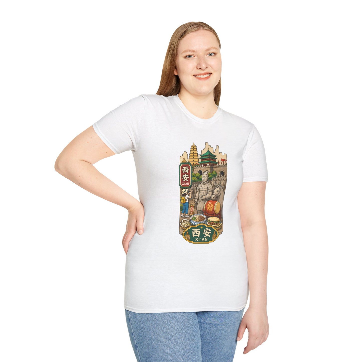 Xi'an Travel T-Shirt — Terracotta Warriors & Pagoda China Souvenir Tee