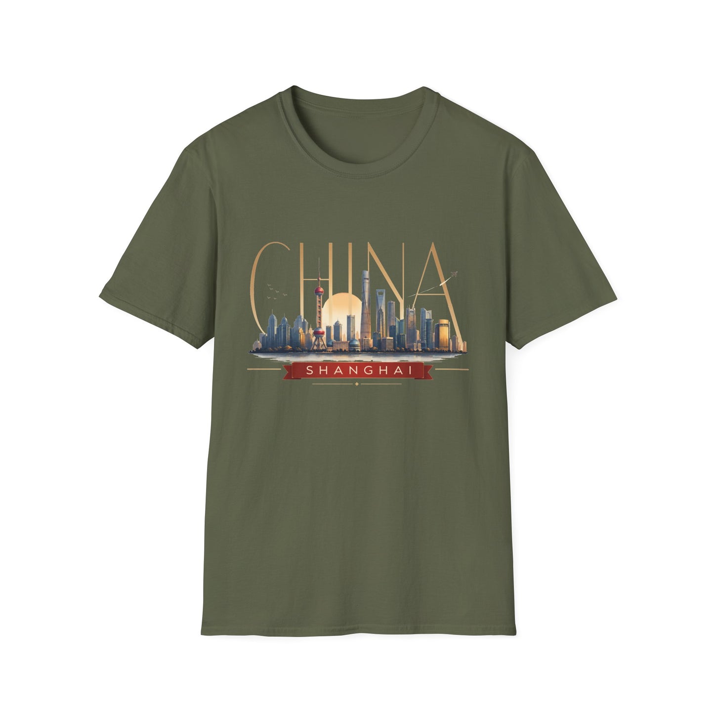 China Skyline T‑Shirt — Shanghai Cityscape Graphic Tee