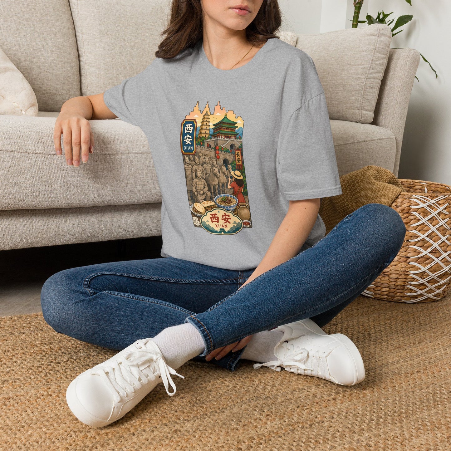 Xi'an Travel T‑Shirt — Vintage China Cityscape Graphic
