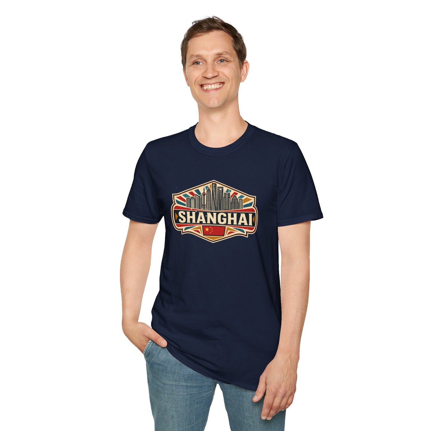 Shanghai Skyline T-Shirt — Vintage City Travel Tee