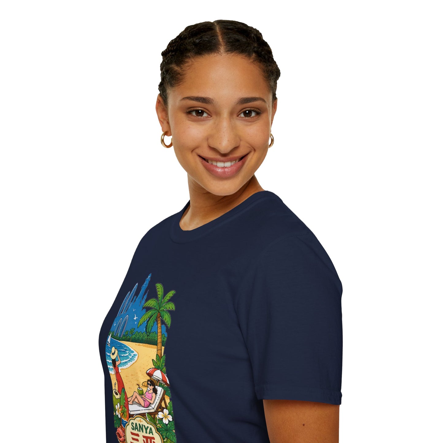 Beach Resort Graphic T-Shirt — Sanya Tropical Vacation Design