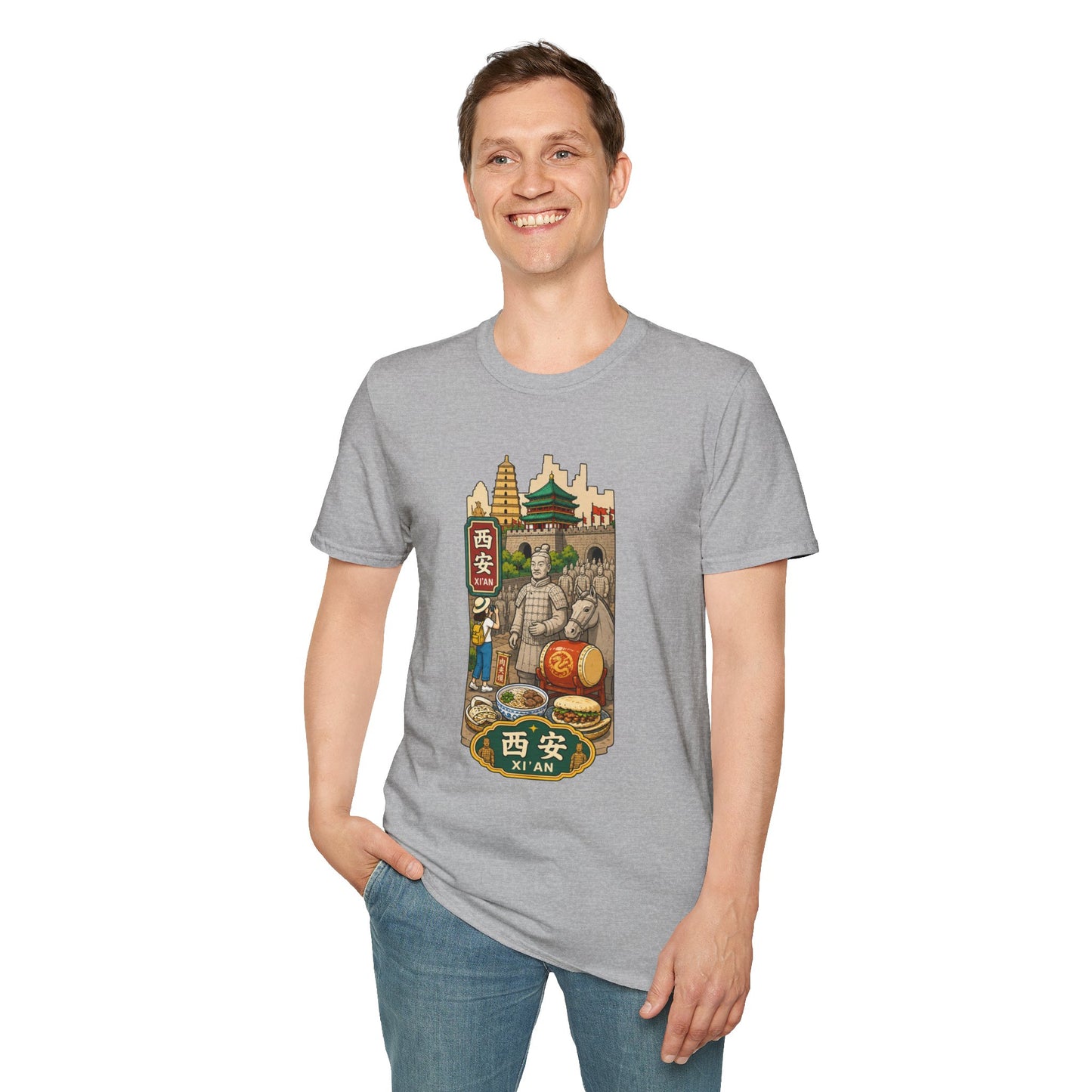 Xi'an Travel T-Shirt — Terracotta Warriors & Pagoda China Souvenir Tee