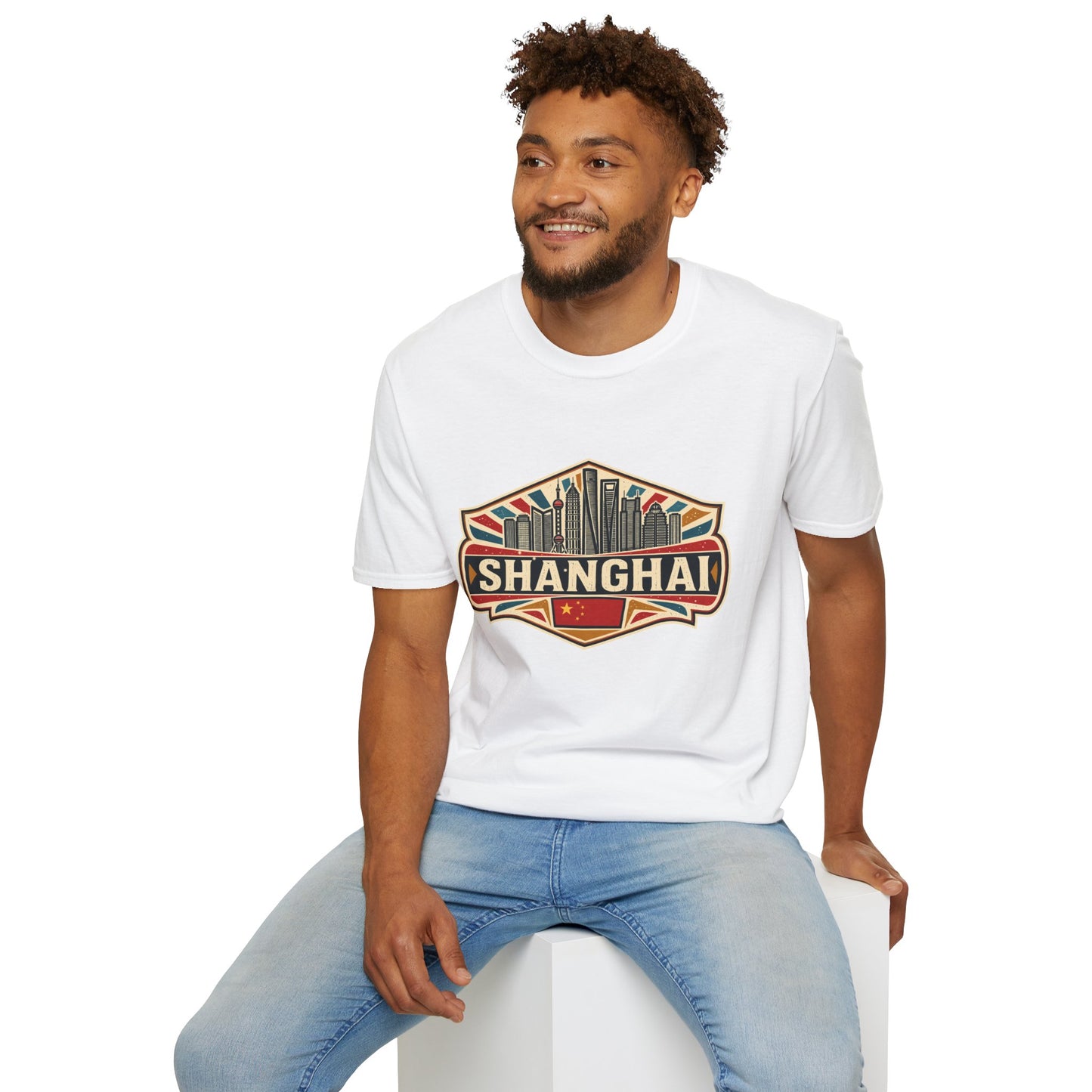 Shanghai Skyline Vintage T‑Shirt
