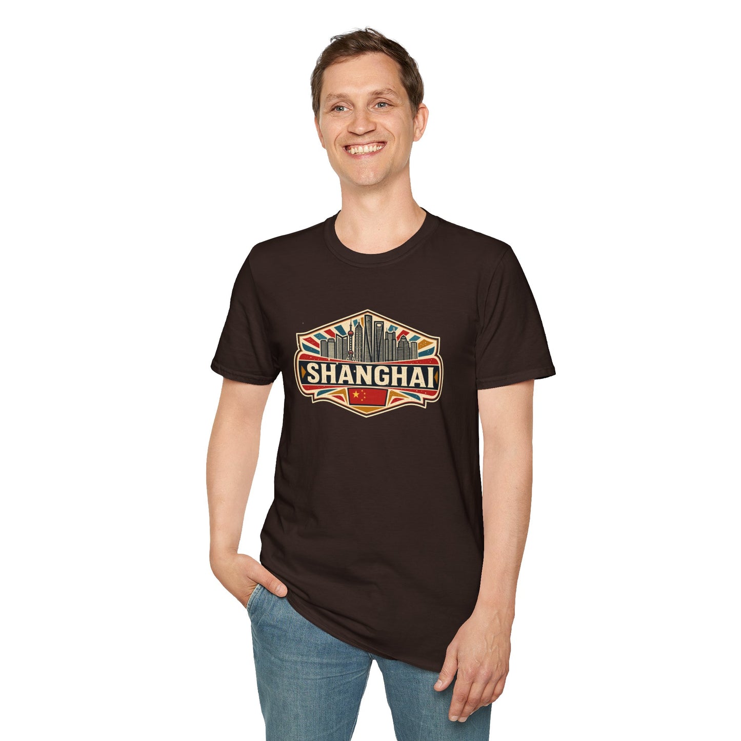 Shanghai Skyline T-Shirt — Vintage City Travel Tee