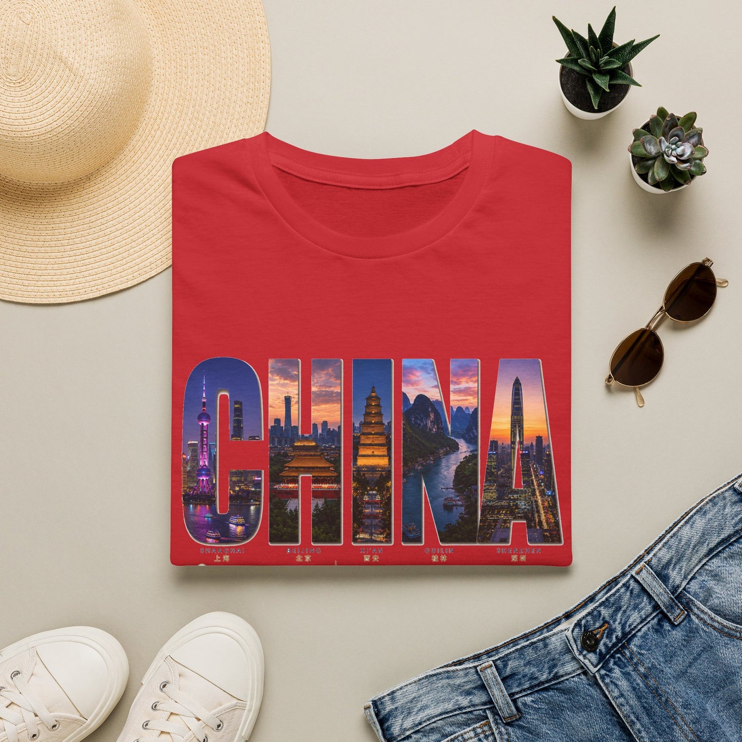 China Skyline T-Shirt — Travel Cityscape Tee