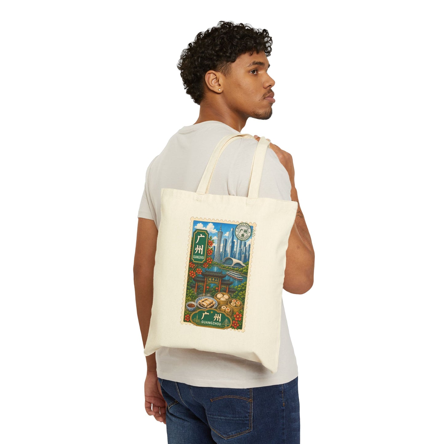 Guangzhou Travel Poster Canvas Tote Bag