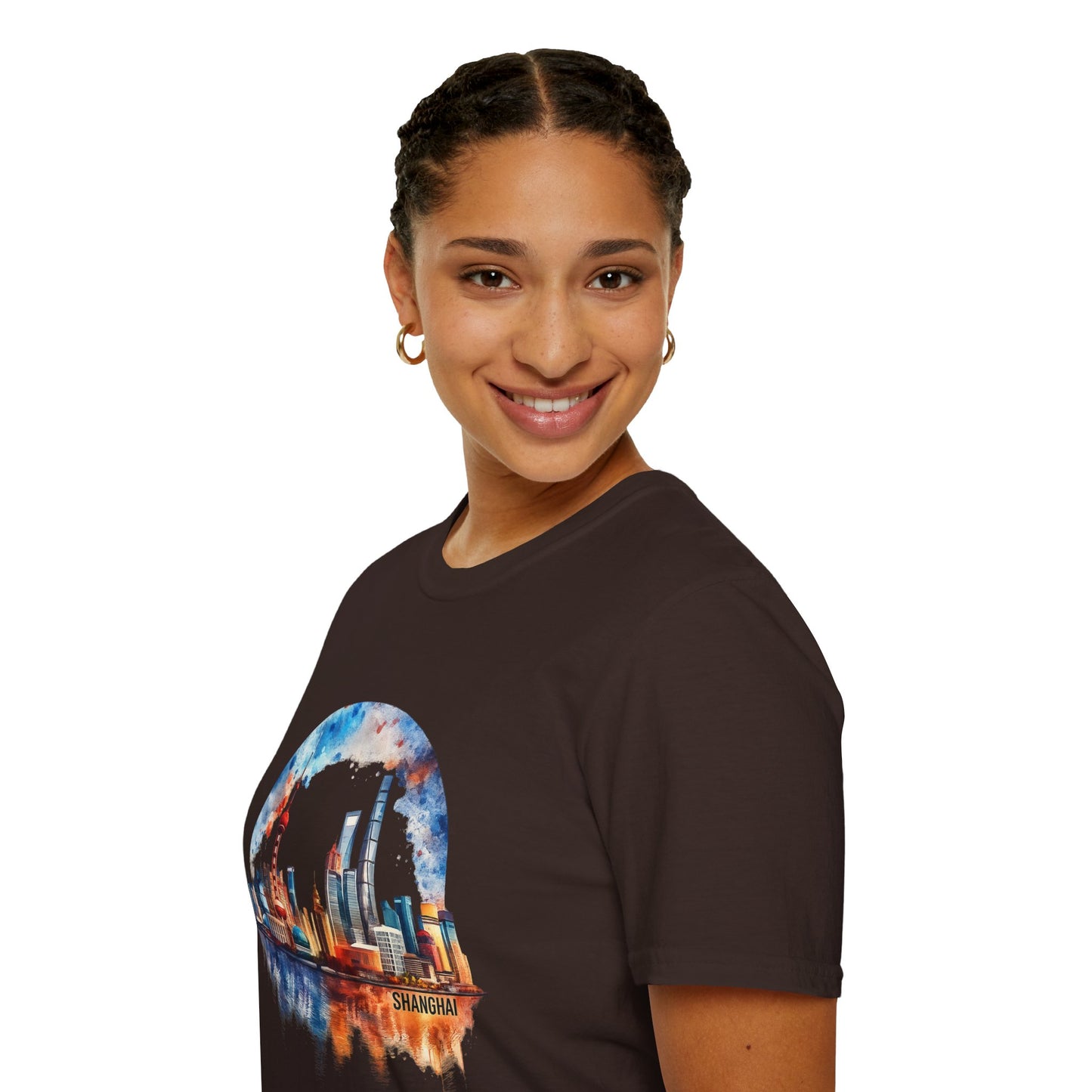 Cityscape Watercolor T-Shirt — Skyline Art Tee
