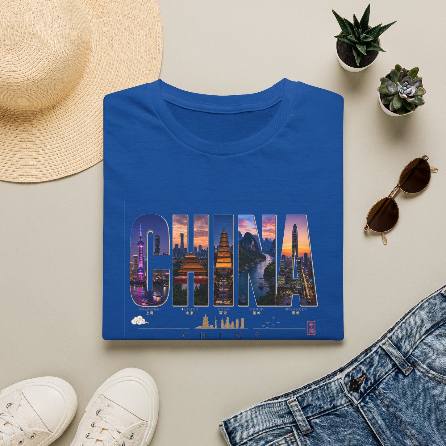 China Skyline Photo Tee — Travel Souvenir T-Shirt