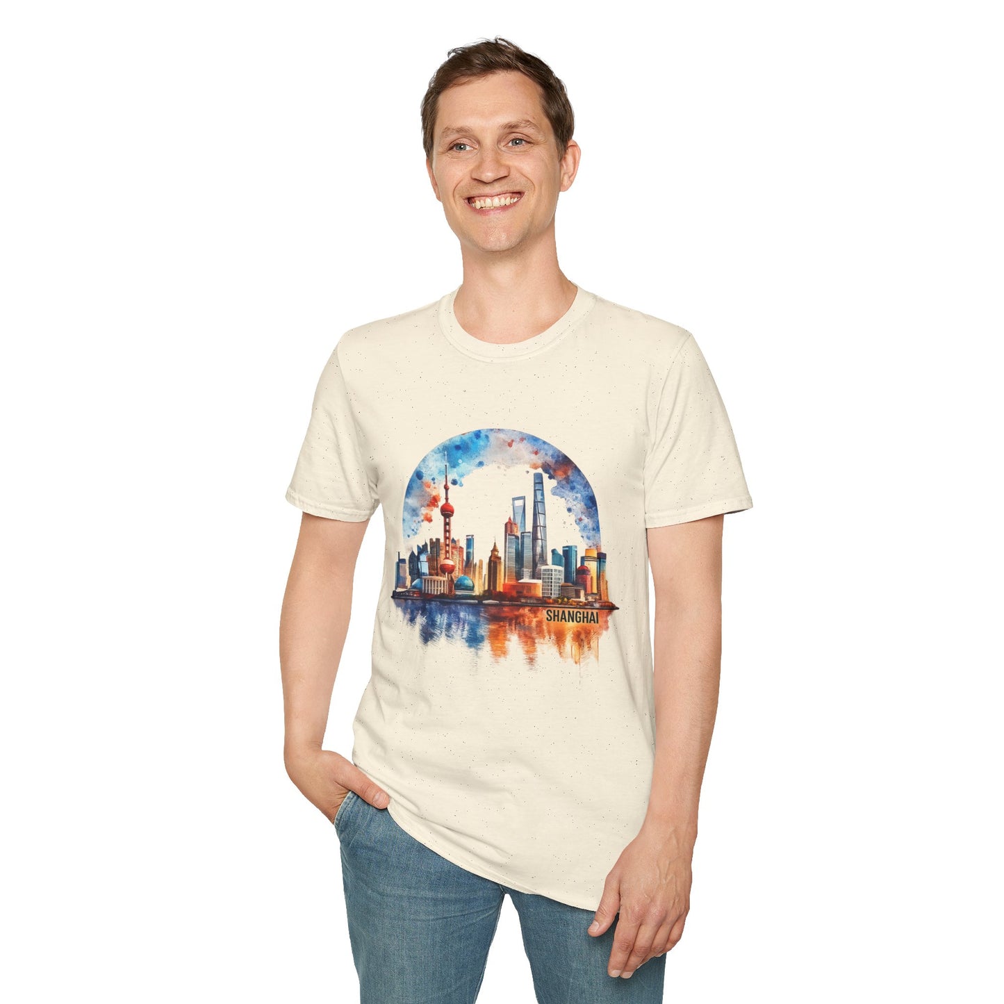 Cityscape Watercolor T-Shirt — Skyline Art Tee