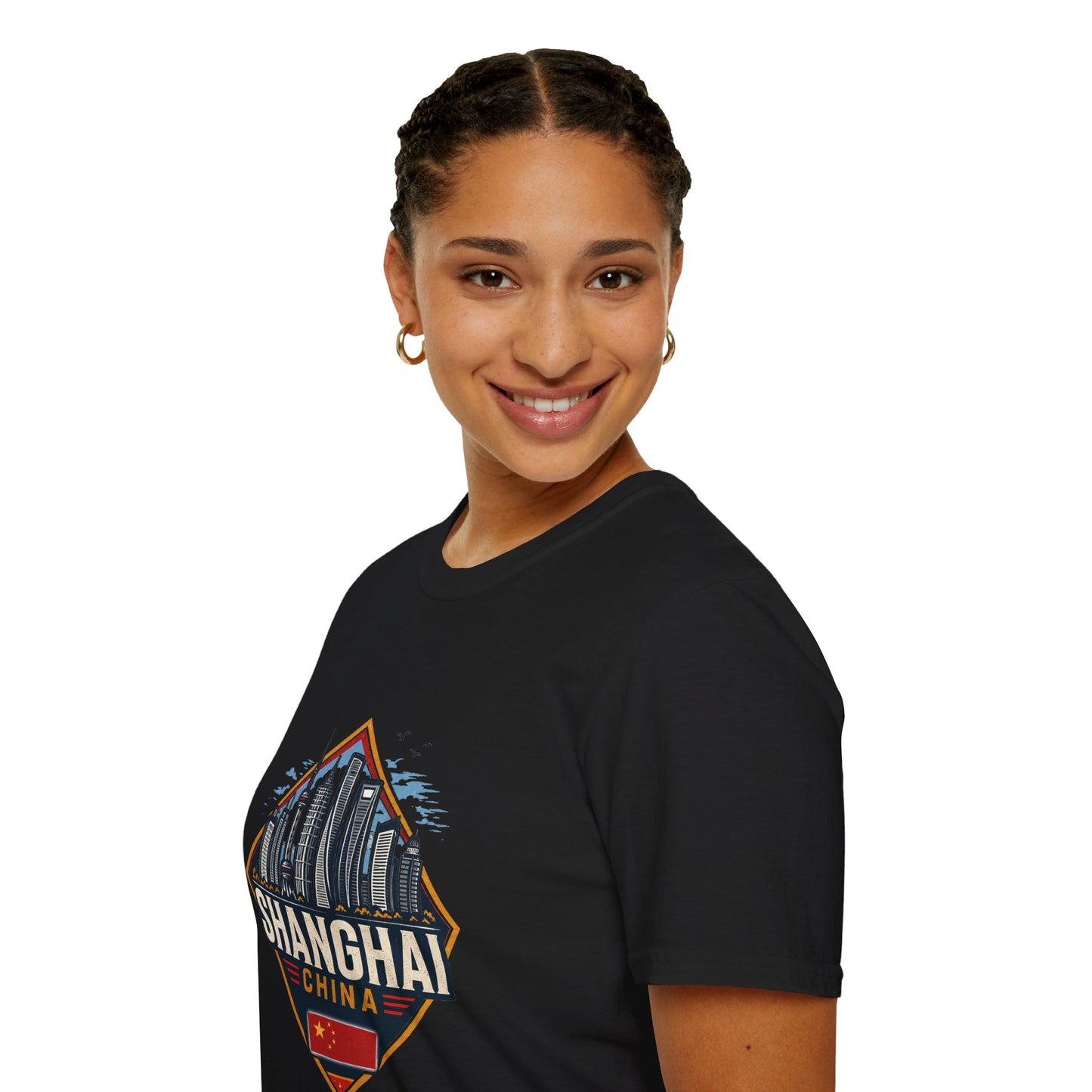 Shanghai Skyline T-Shirt — Retro Cityscape Travel Tee (Shanghai, China)
