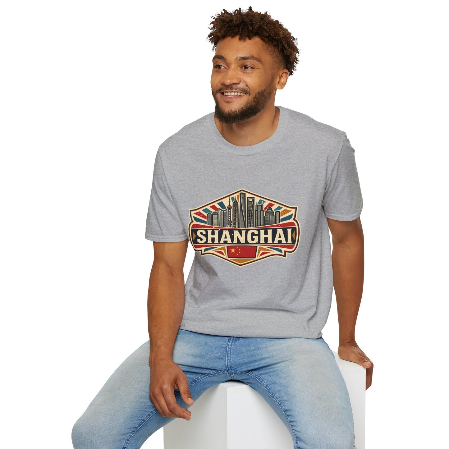 Shanghai Skyline Vintage T‑Shirt