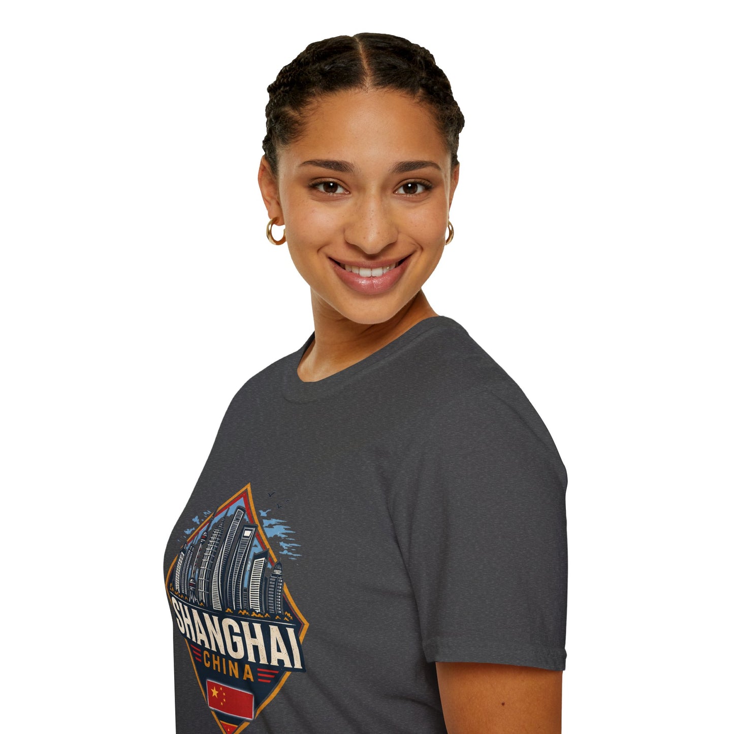 Shanghai Skyline T-Shirt — Retro Cityscape Travel Tee (Shanghai, China)